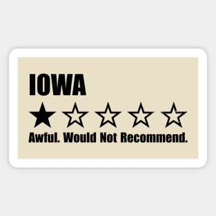 Iowa One Star Review Magnet